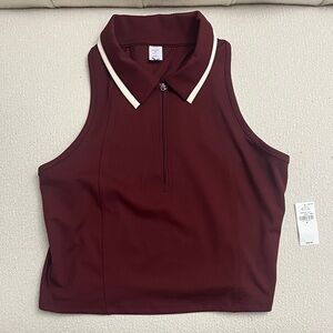 Old Navy Power Soft crop polo, Maroon